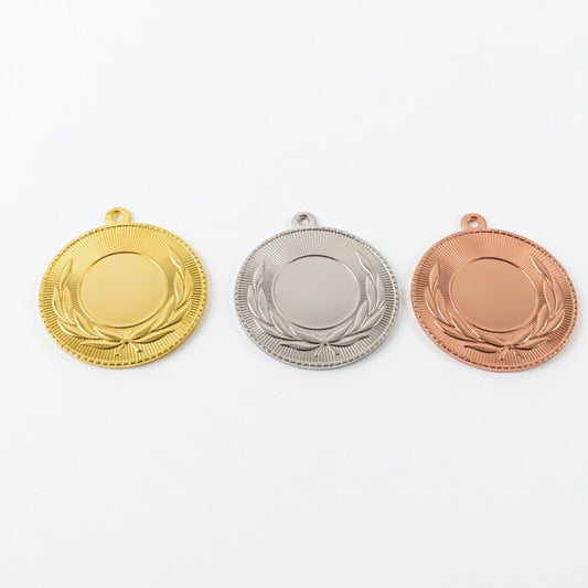 Medalla Laurel Rayada 5cm