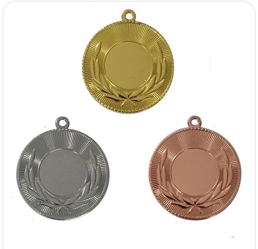 Medalla Laurel Rayada 5cm